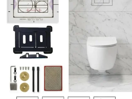 B. زر تدفق مخفي للمرحاض (Built-in) Geberit