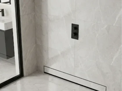 صفاية شاور حائطي ستانلس ستيل 65 سم مسطحة للغاية مع فلتر أتربة